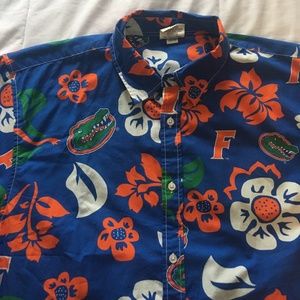 Florida Gator button down Aloha shirt